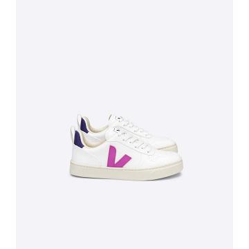 Veja V-10 LACES CWL Cipő Gyerek White/Purple | HU 793MQZ